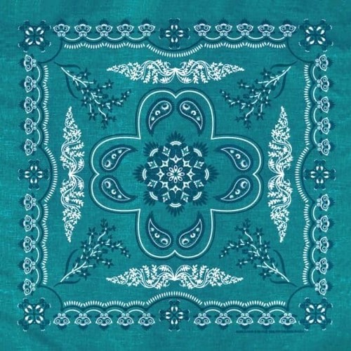 Floral mirage blue paisley - floral,