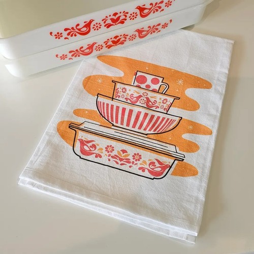 Pyrex kitchen towel - pyrex,