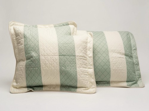 Euro pillow shams green quilt - euro,