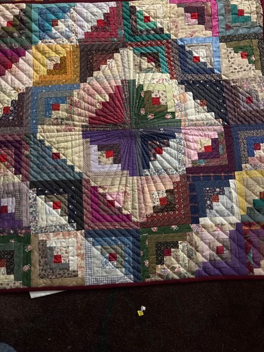 Diamond log cabin quilted - diamond,