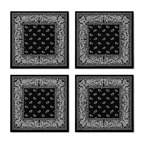 Pack black bandanas 27x27 - xl,