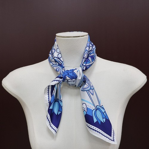Vintage blue swirl silky satin - vintage,