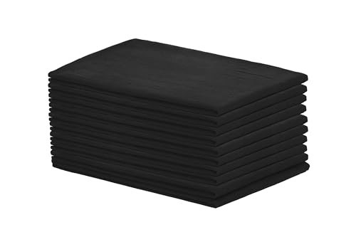 Black kitchen towels - black, 10